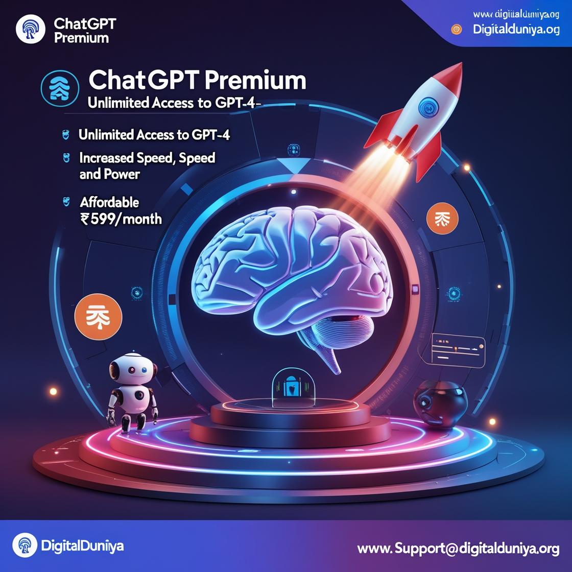 ChatGPT Premium – Get Smarter, Faster, and More Powerful AI Access at Just ₹599/month! 💡🤖