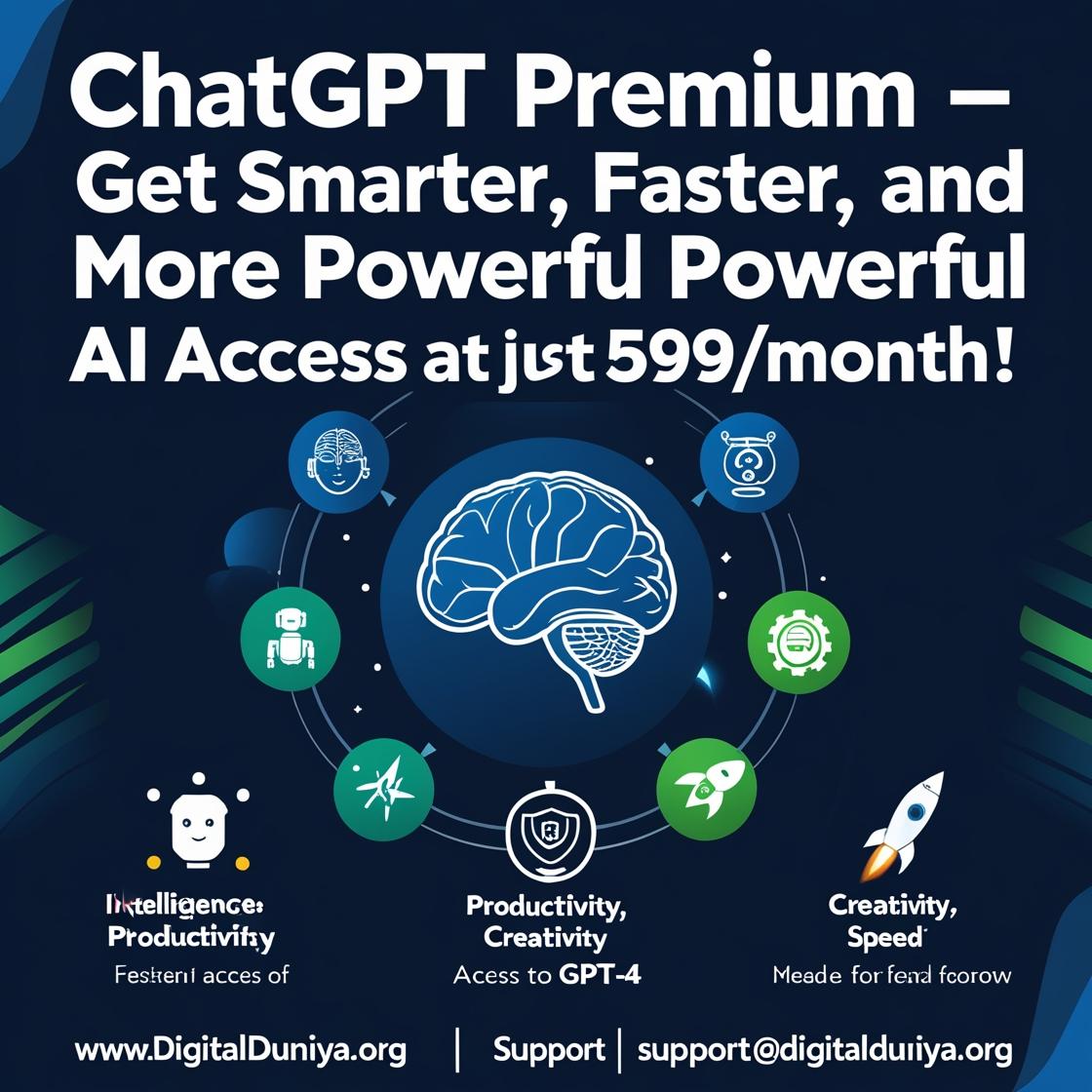 ChatGPT Premium – Get Smarter, Faster, and More Powerful AI Access at Just ₹599/month! 💡🤖