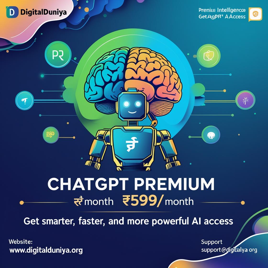ChatGPT Premium – Get Smarter, Faster, and More Powerful AI Access at Just ₹599/month! 💡🤖